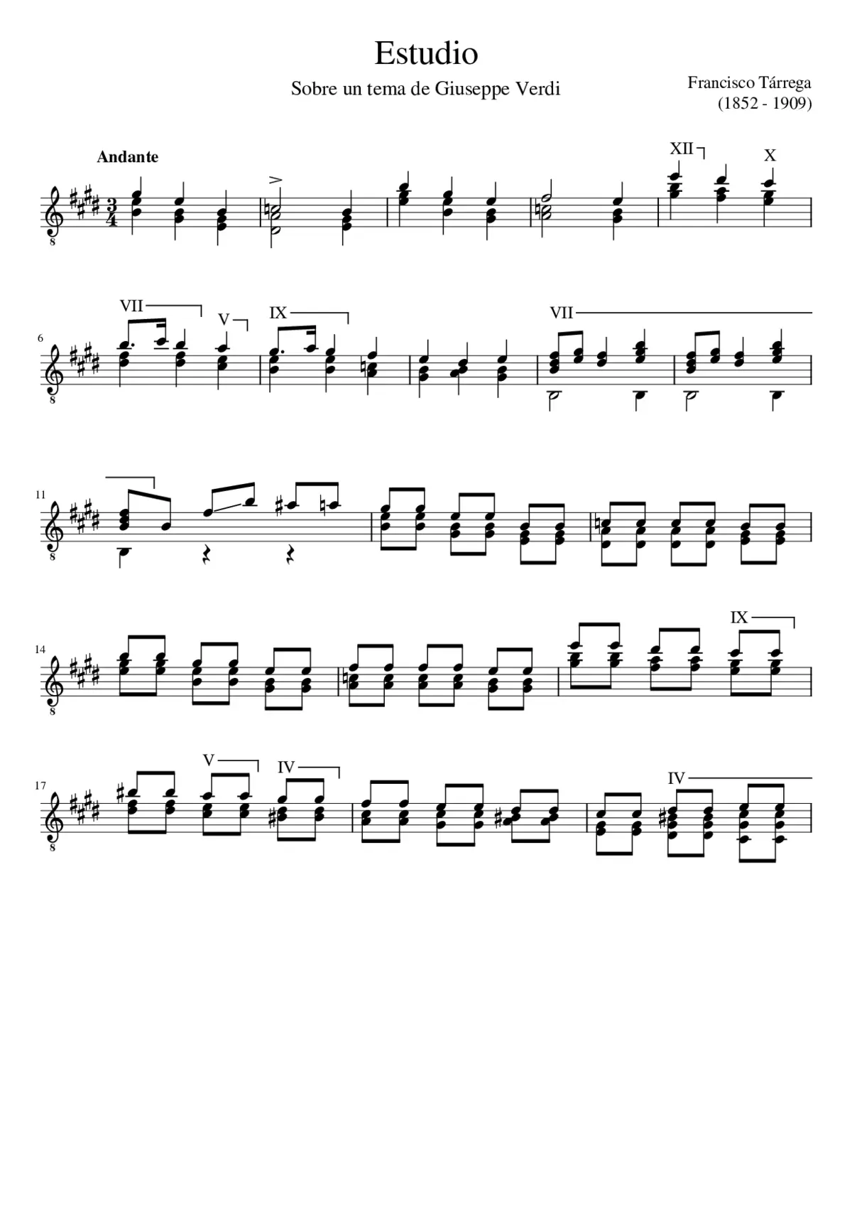 Estudio sobre un tema de Giuseppe Verdi - Page 1