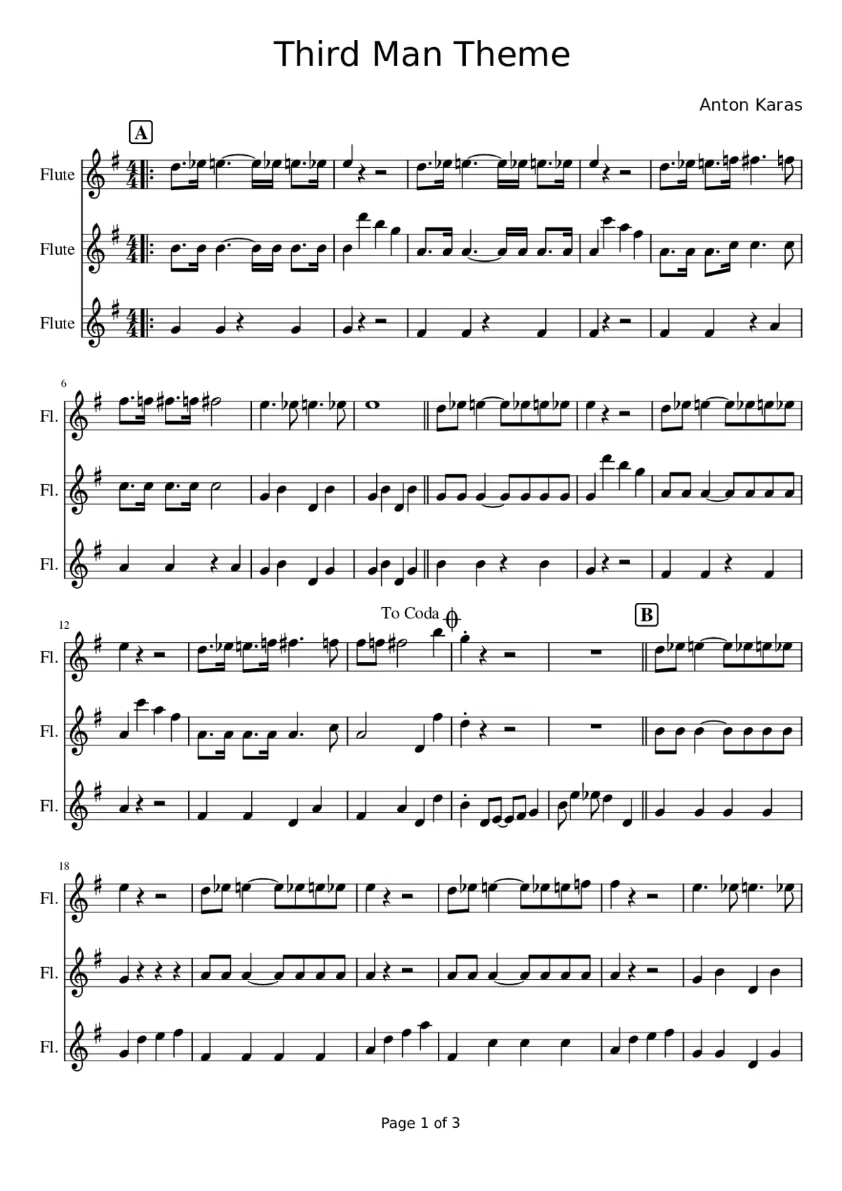 third man theme - Page 1