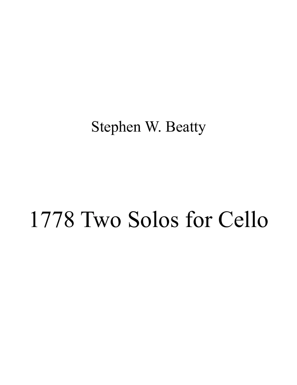 Two Solos for Cello - Page 1