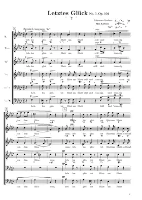 Letztes Glück, Op. 104, No. 3