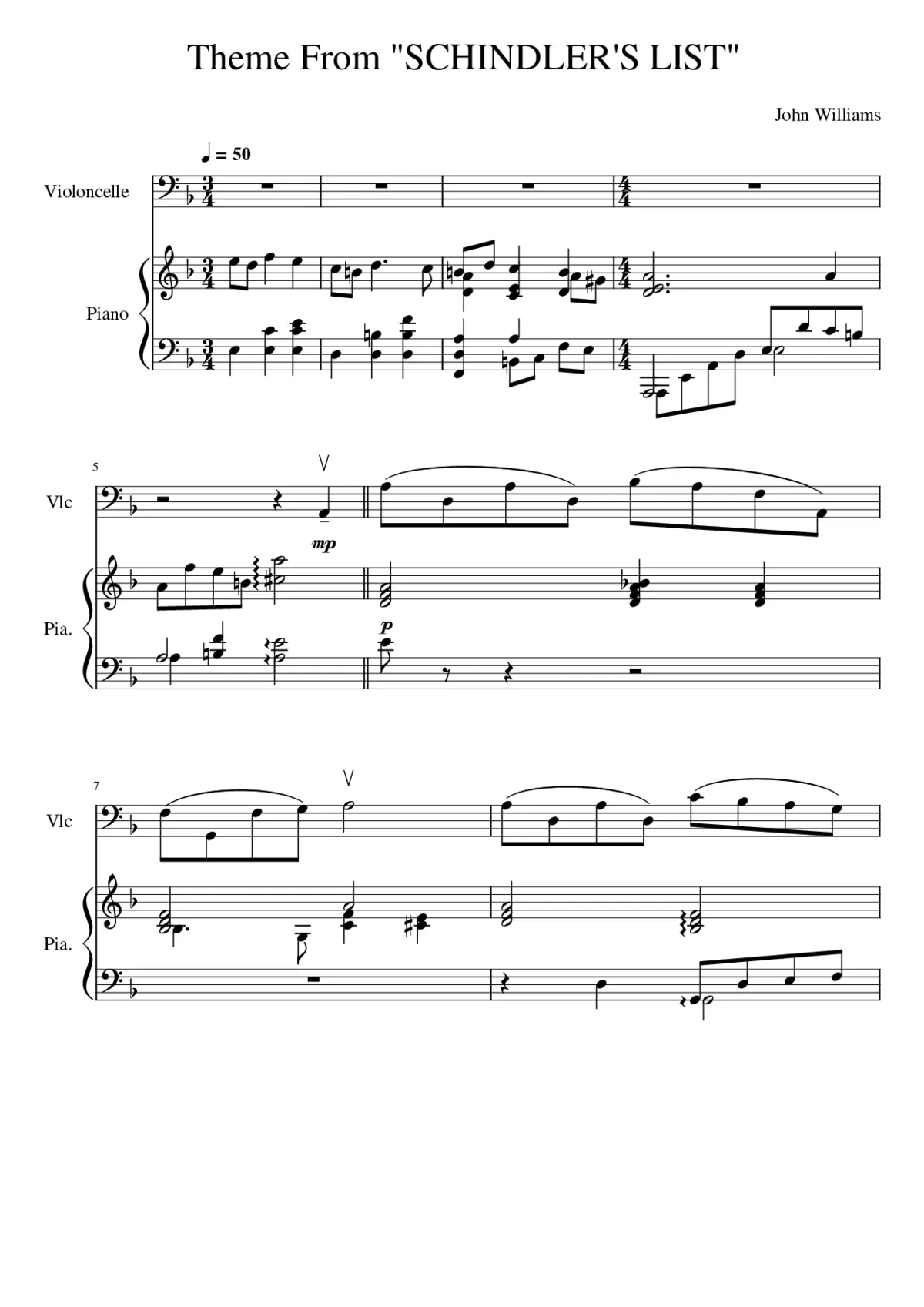 Schindler's List Theme - Page 1