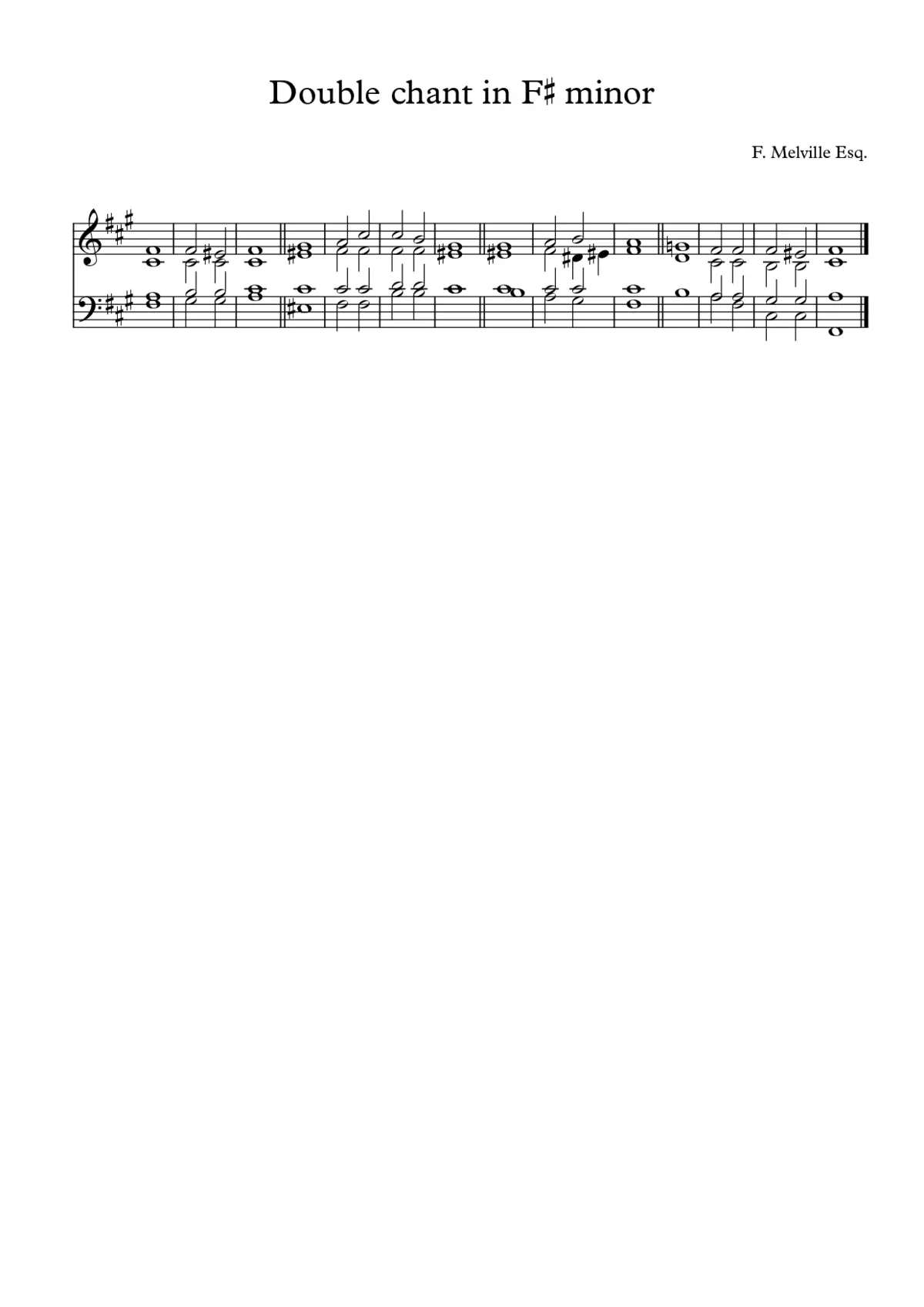 Double Chant in F sharp minor - Page 1