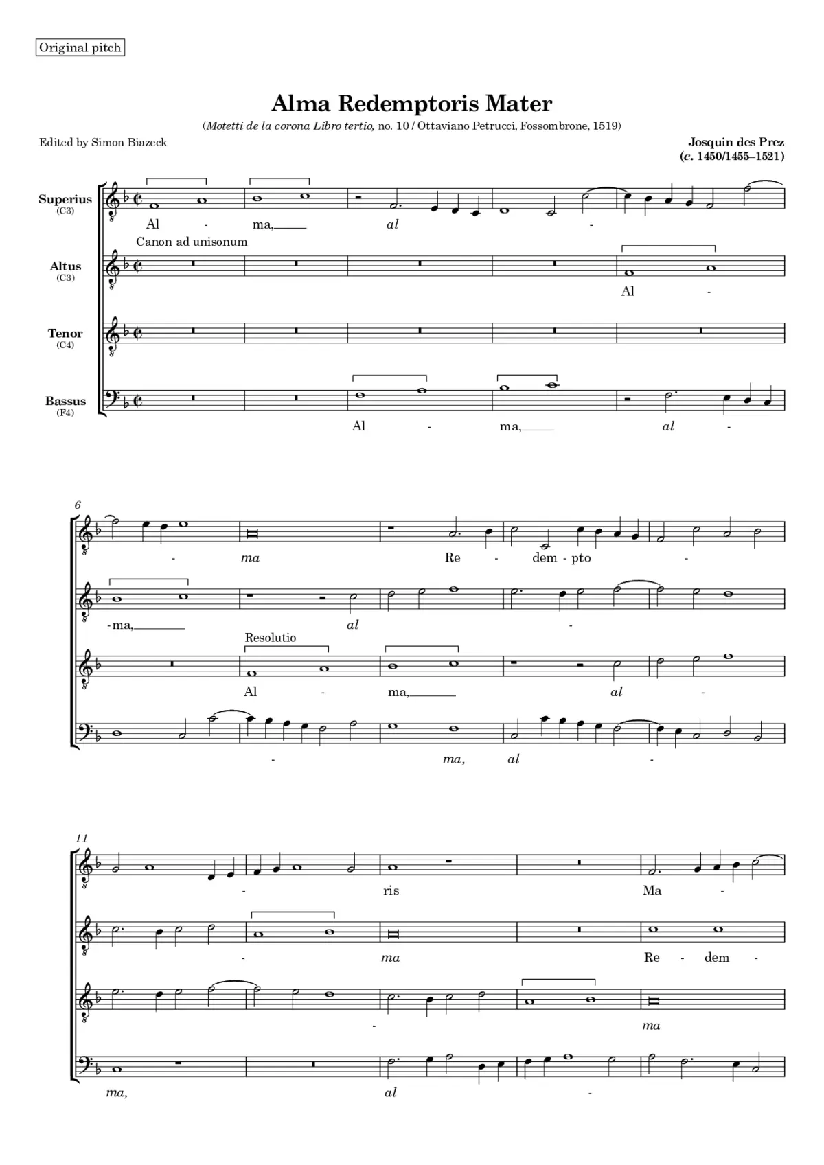 Alma Redemptoris Mater - Page 1