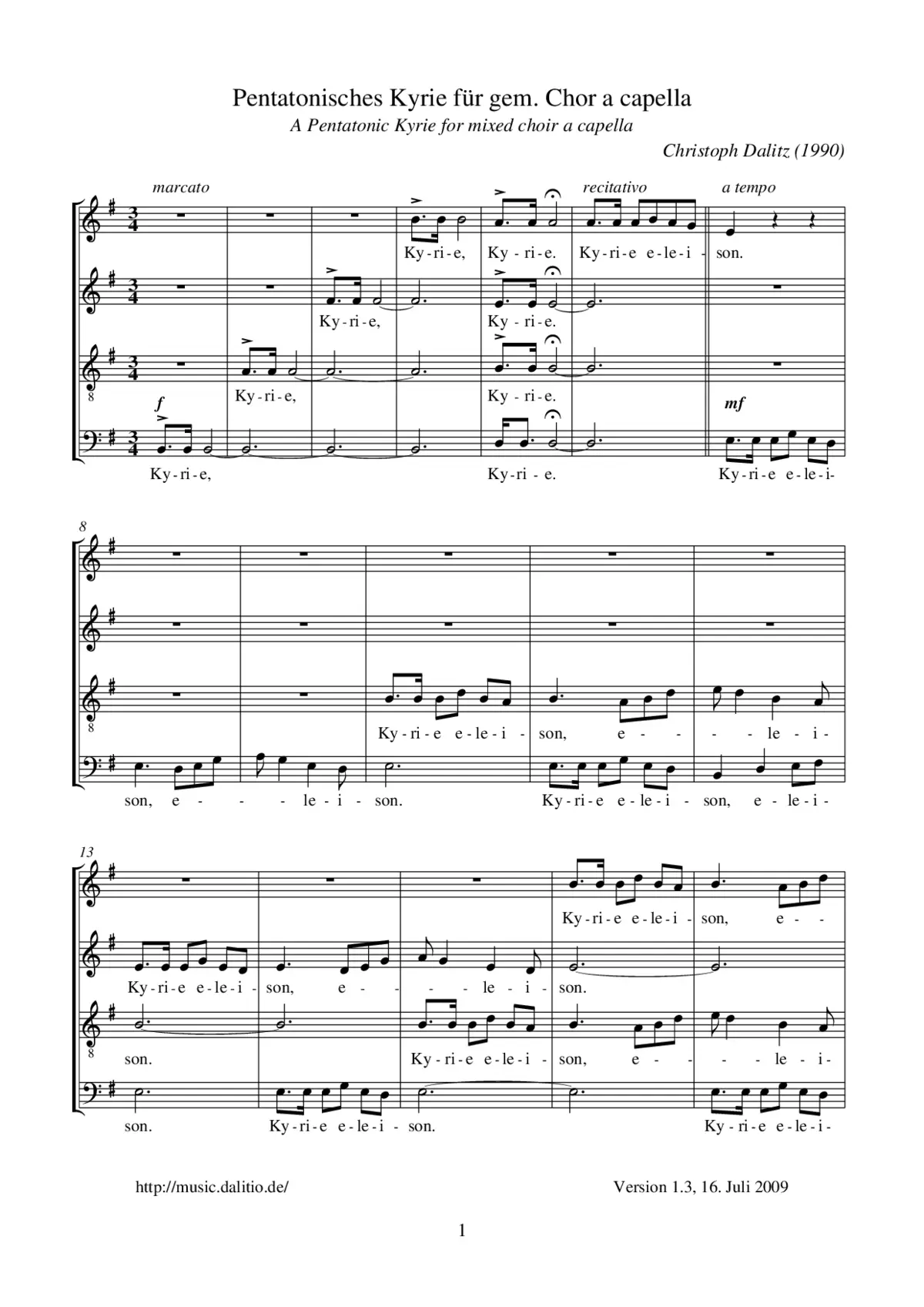 A Pentatonic Kyrie - Page 1
