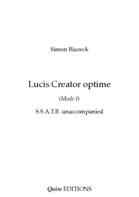 Lucis Creator optime