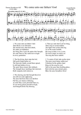 We come unto our fathers' God