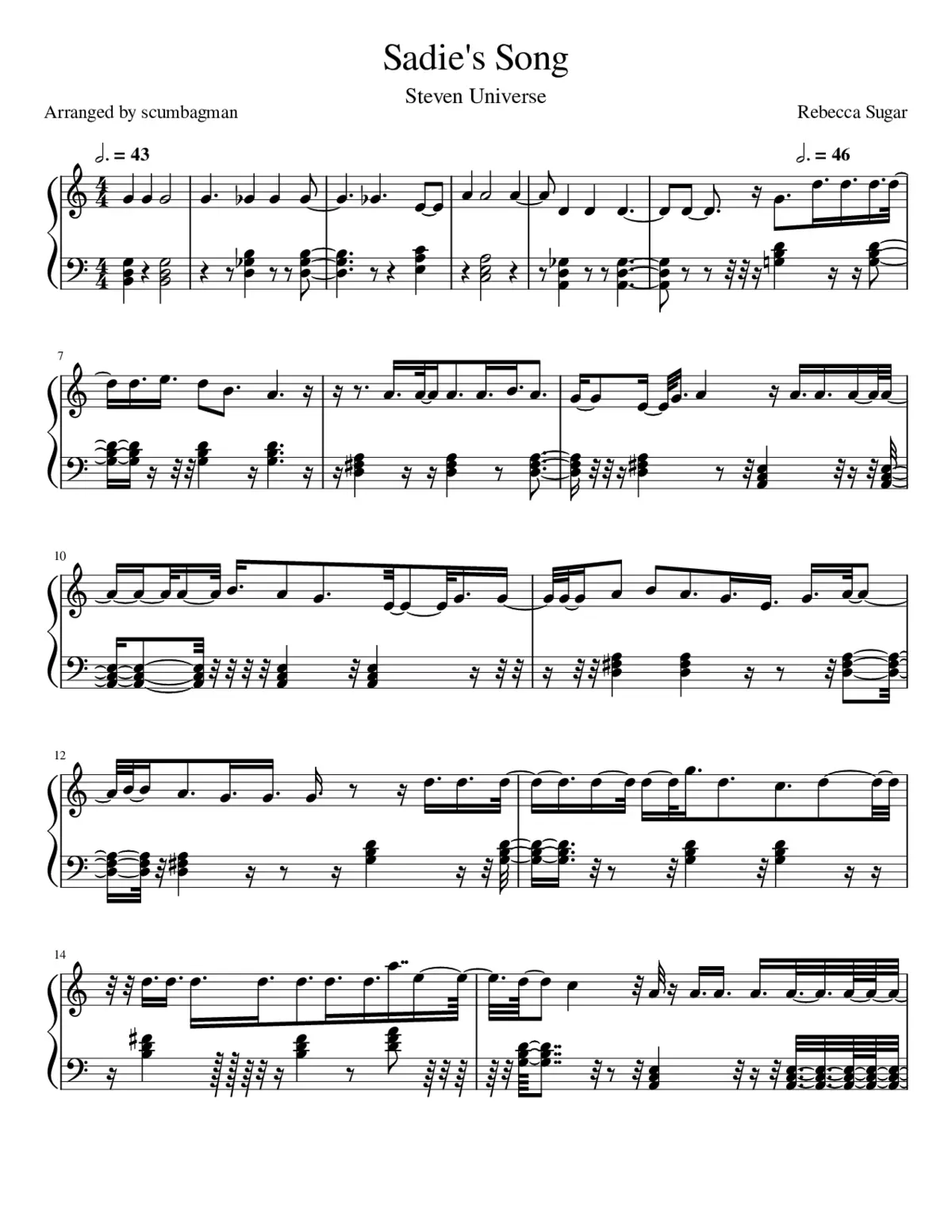 Sadie's Song - Page 1