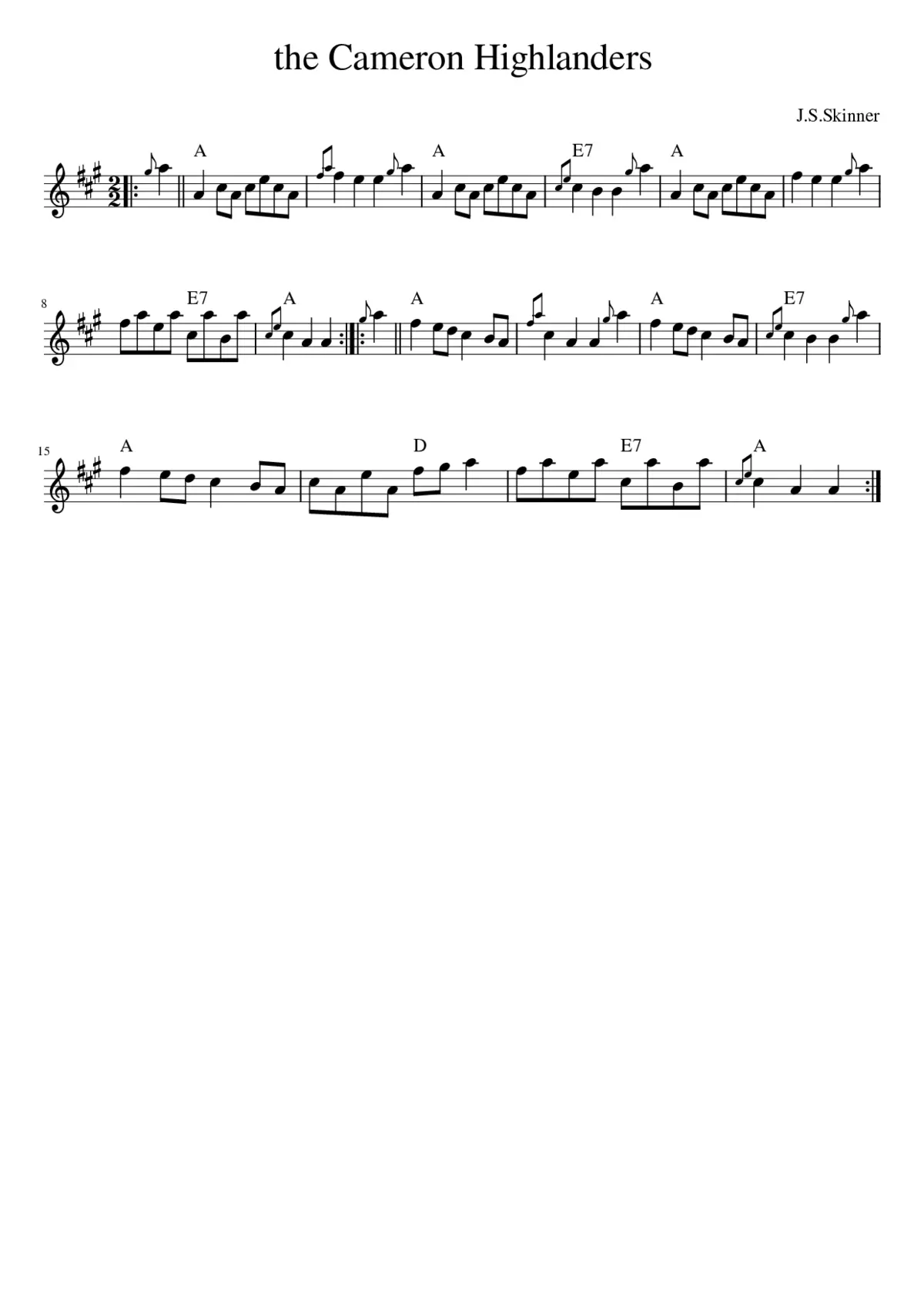 The Cameron Highlanders - Page 1