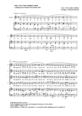 Dieu qui fais miséricorde