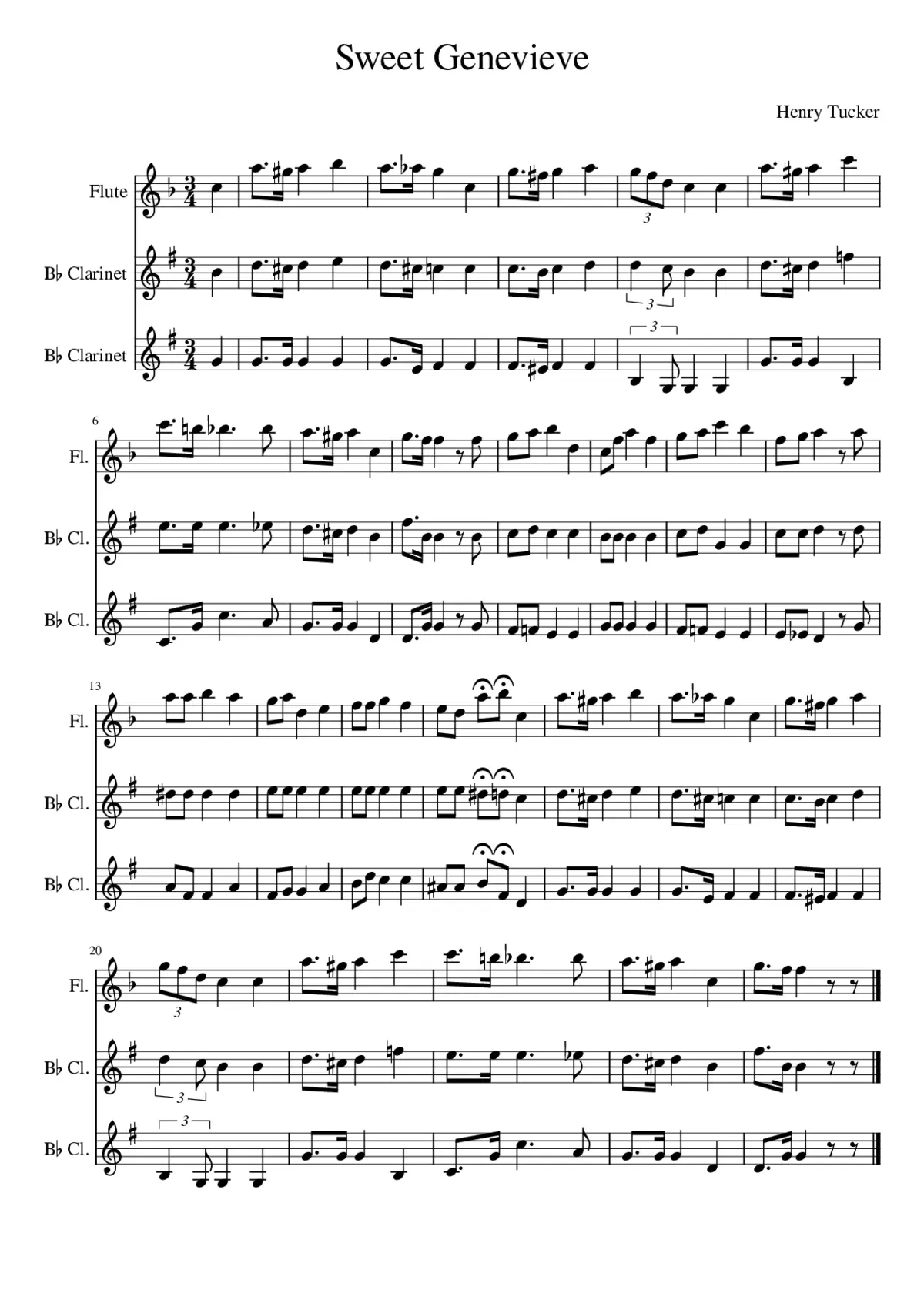 Sweet Genevieve - Page 1