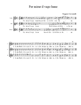 Per mirar il vago lume