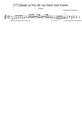 [17] Quant je boy du vin claret tout tourne
