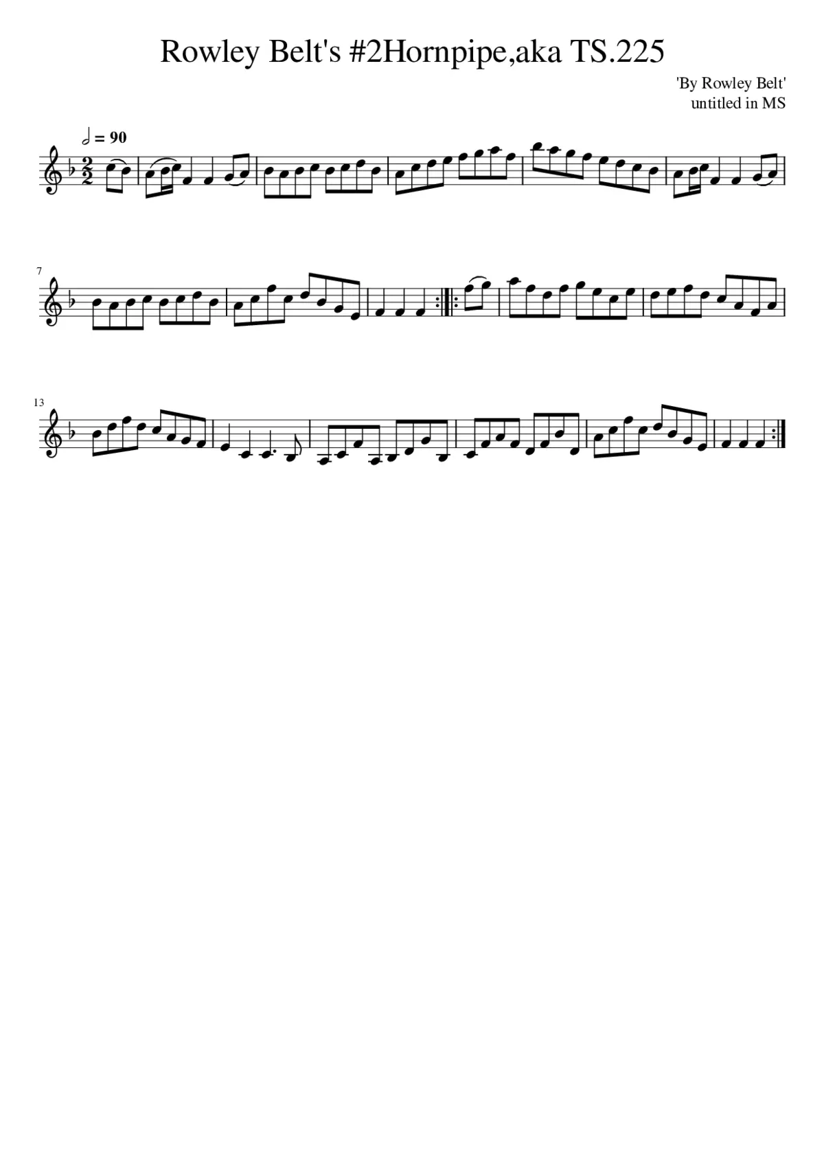 Rowley Belt's 2Hornpipeaka TS.225 - Page 1