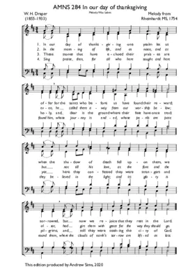 In our day of thanksgiving