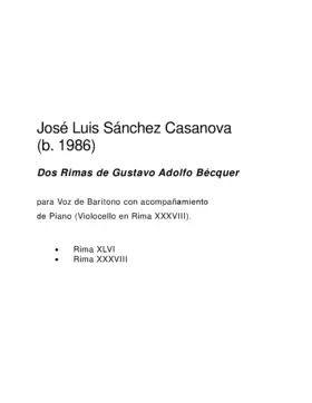 Dos Rimas de Gustavo Adolfo Bécquer