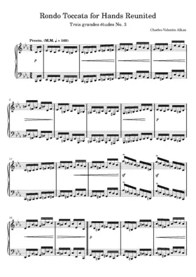 Trois grandes études pour les deux mains séparées et réunies