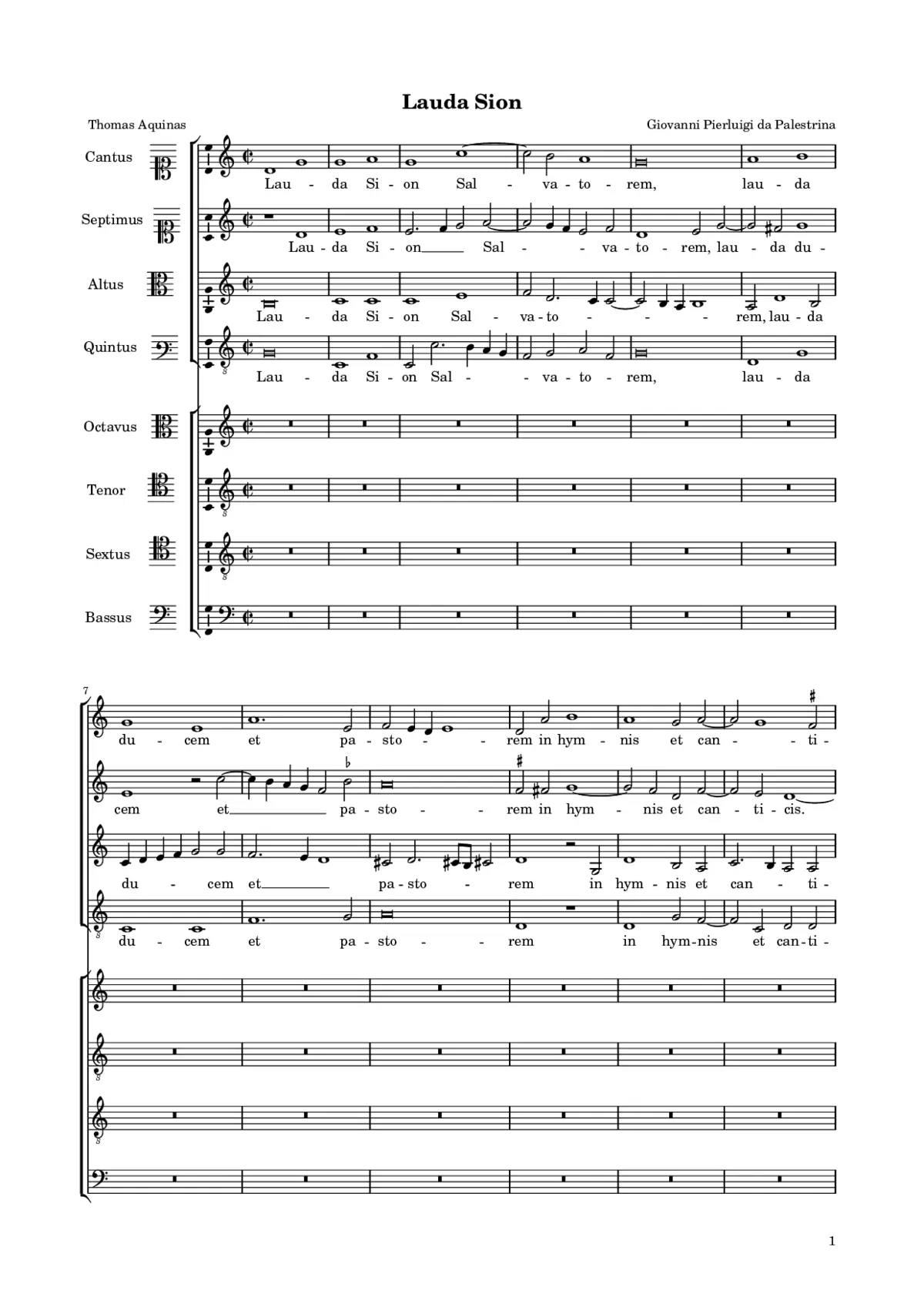 Lauda Sion (1575) - Page 1