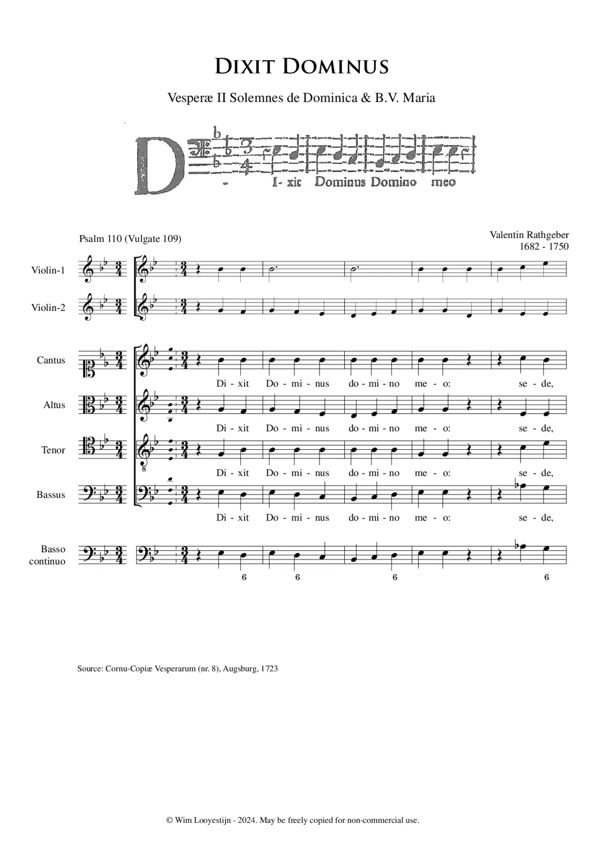 Dixit Dominus, Op.II No. 8 - Page 1