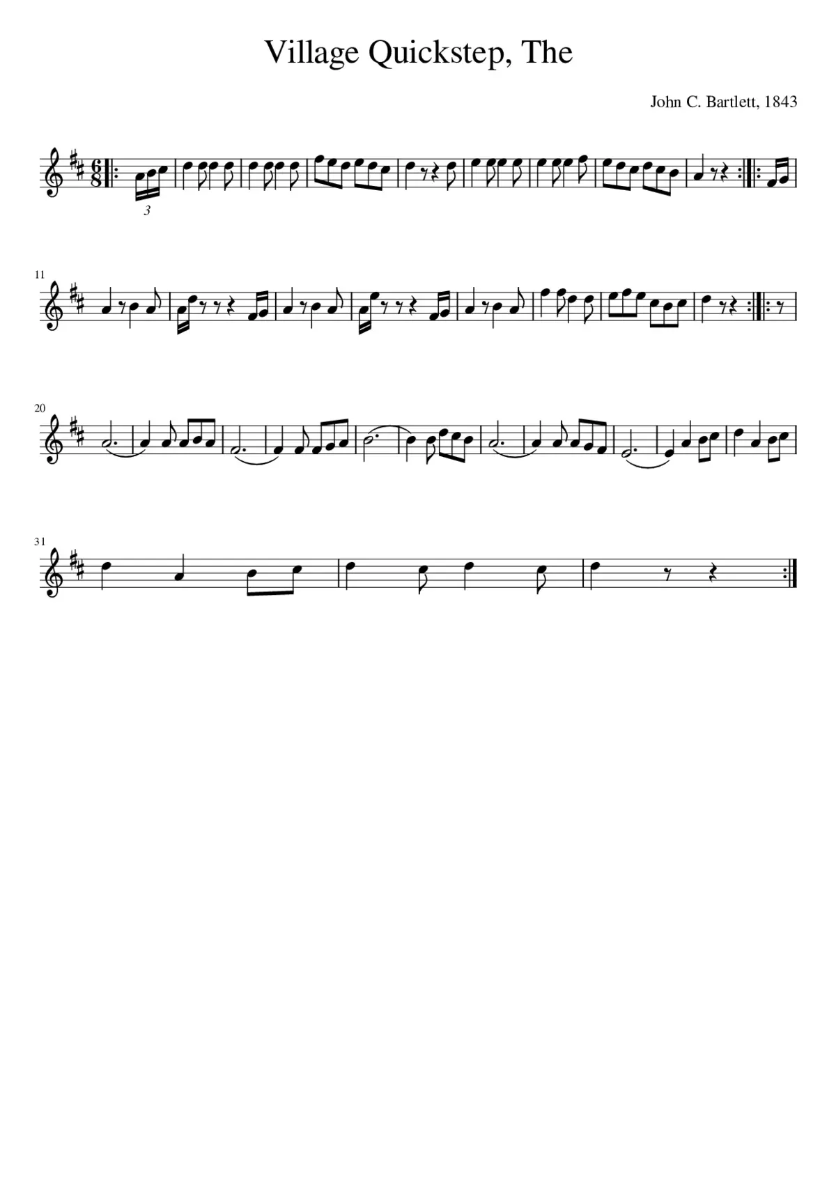 The Village Quickstep - Page 1