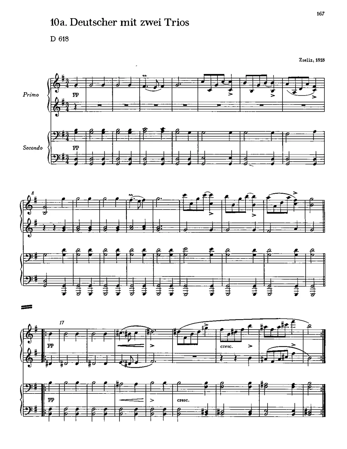 German Dance in G major with 2 Trios and 2 Ländler in E major - Page 1