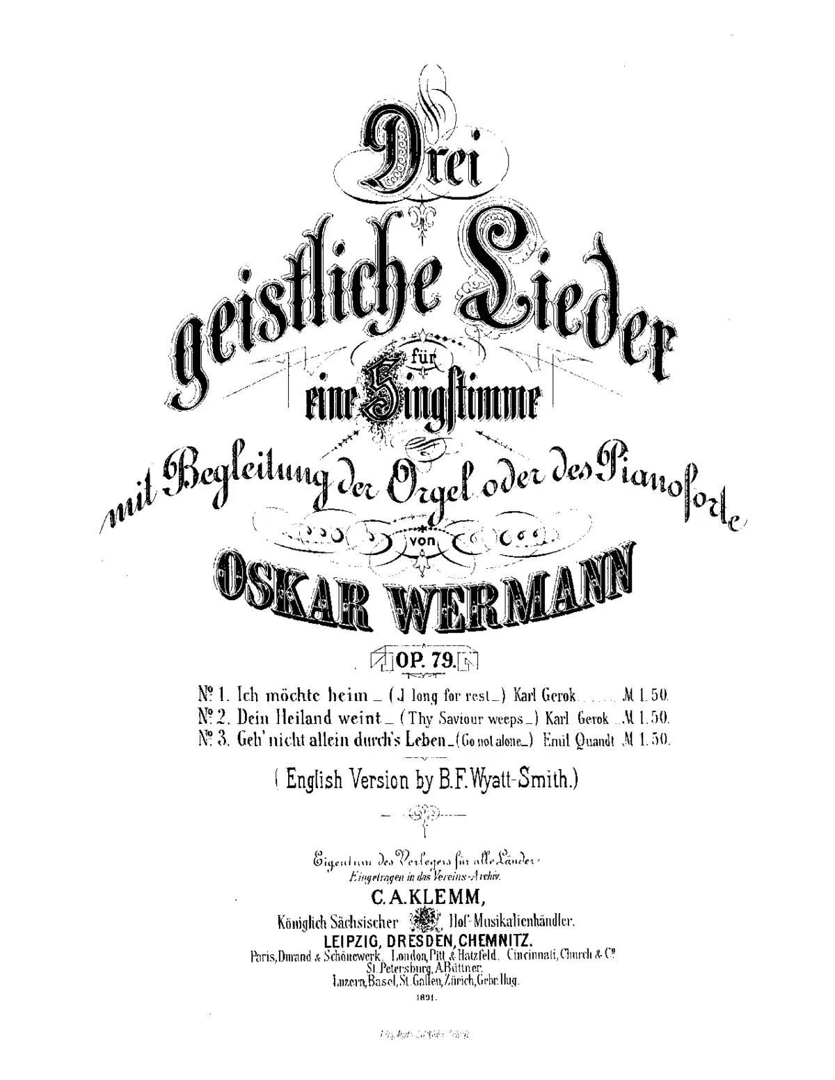 3 Geistliche Lieder - Page 1