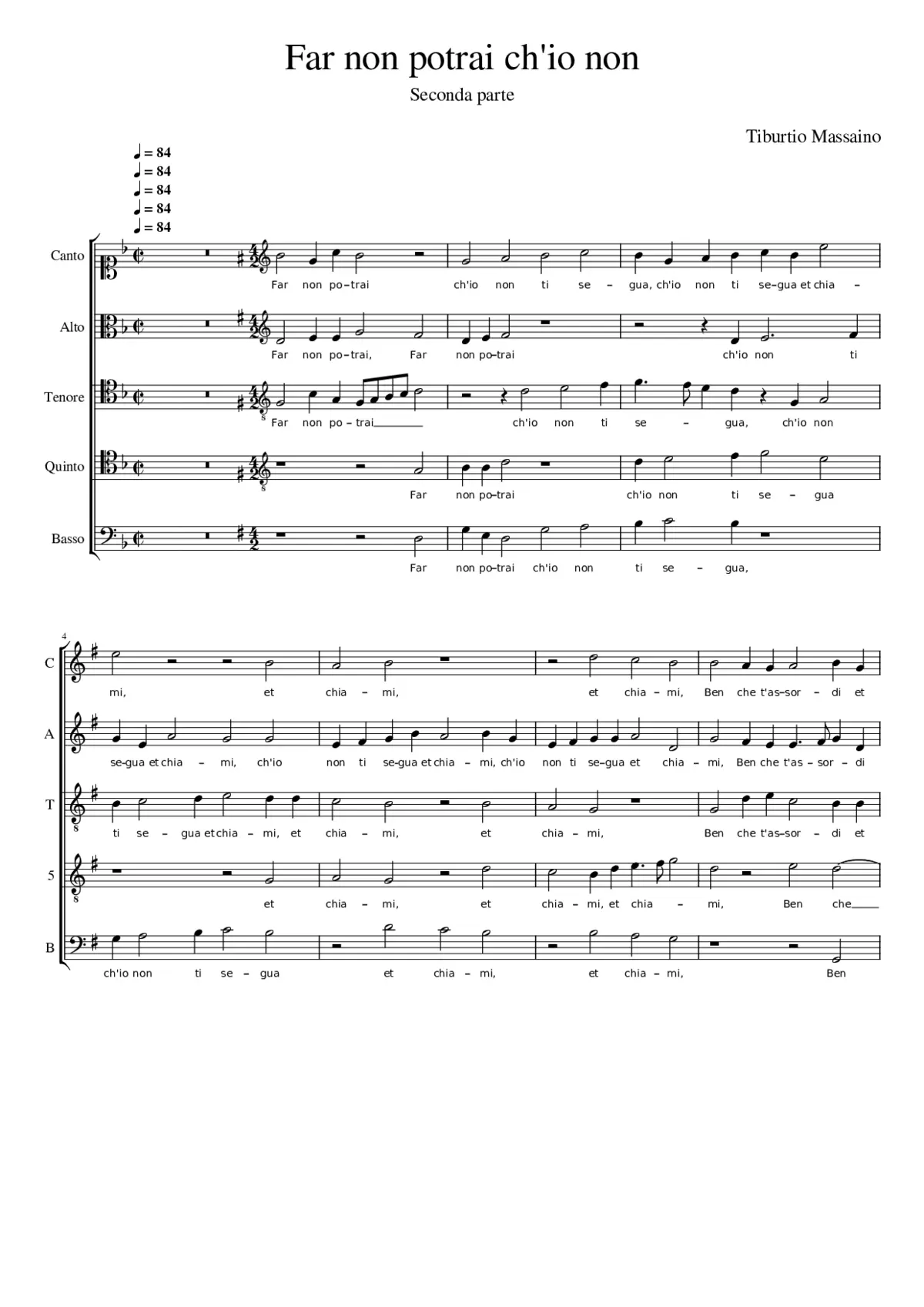 Far non potrai ch'io non - Page 1