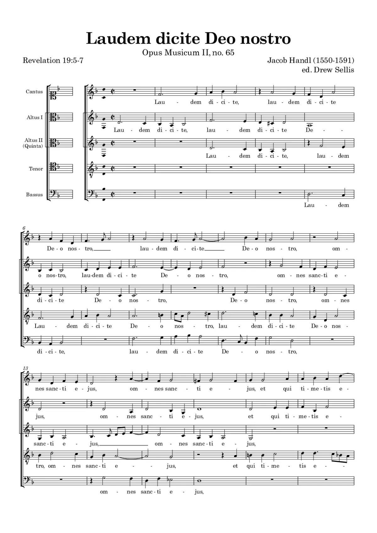 Laudem dicite Deo nostro - Page 1