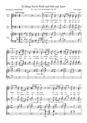 Es klingt durch Wald und Feld und Auen, Op. 61f No. 1