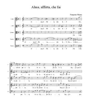 Alma, afflitta, che fai