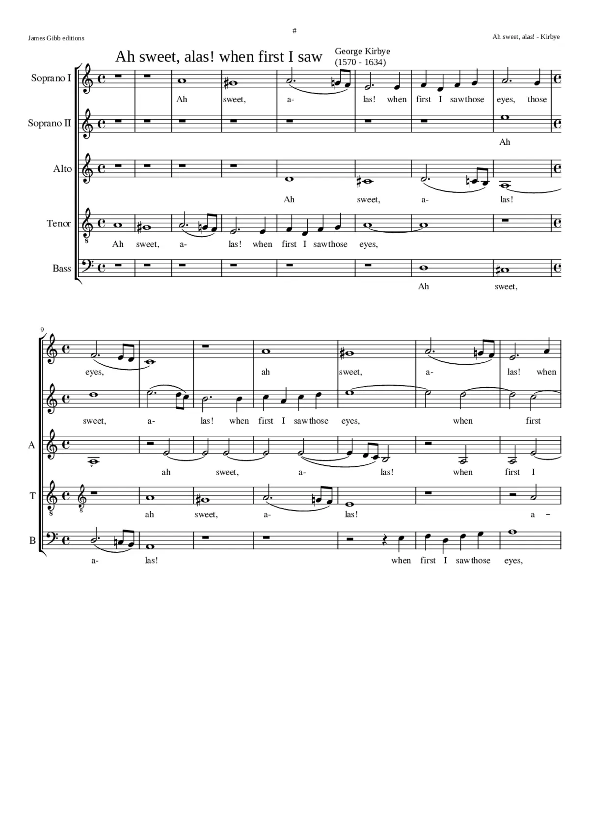 Ah sweet alas! when first I saw - Page 1