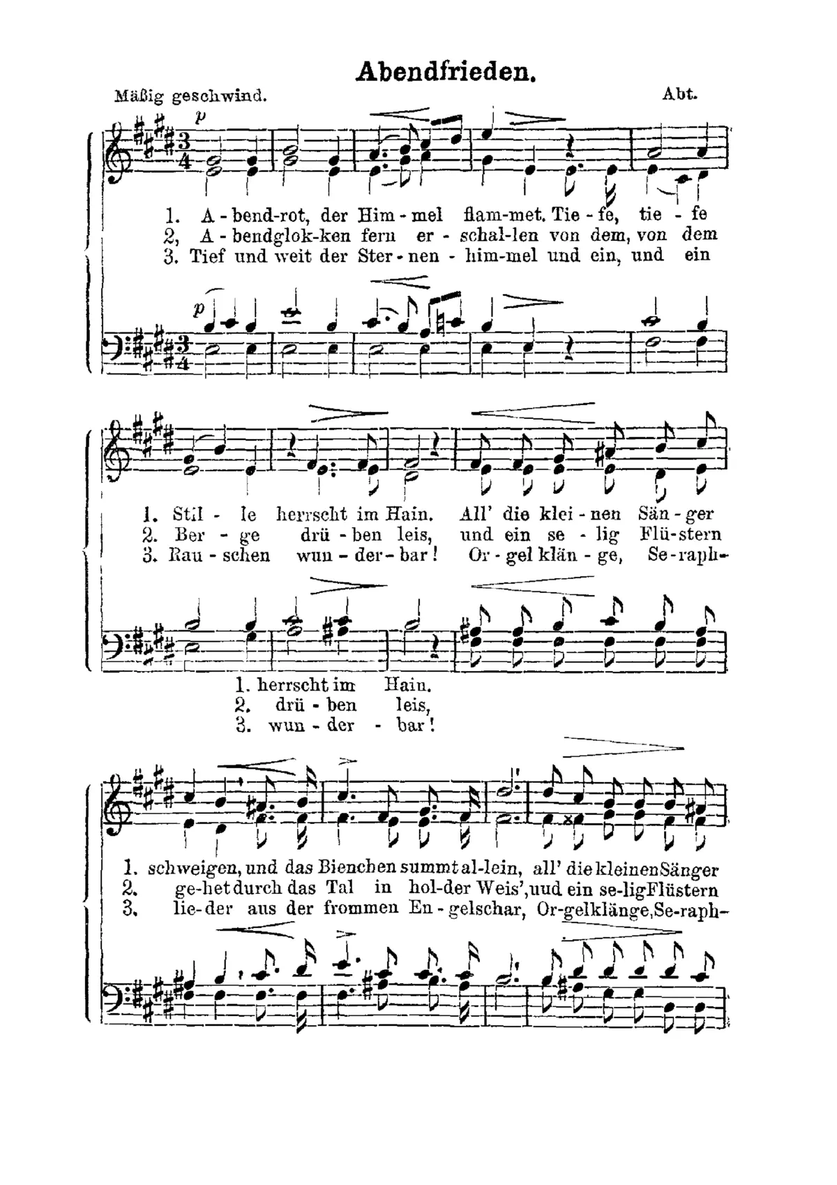 3 Gesänge für Männerchor - Page 1