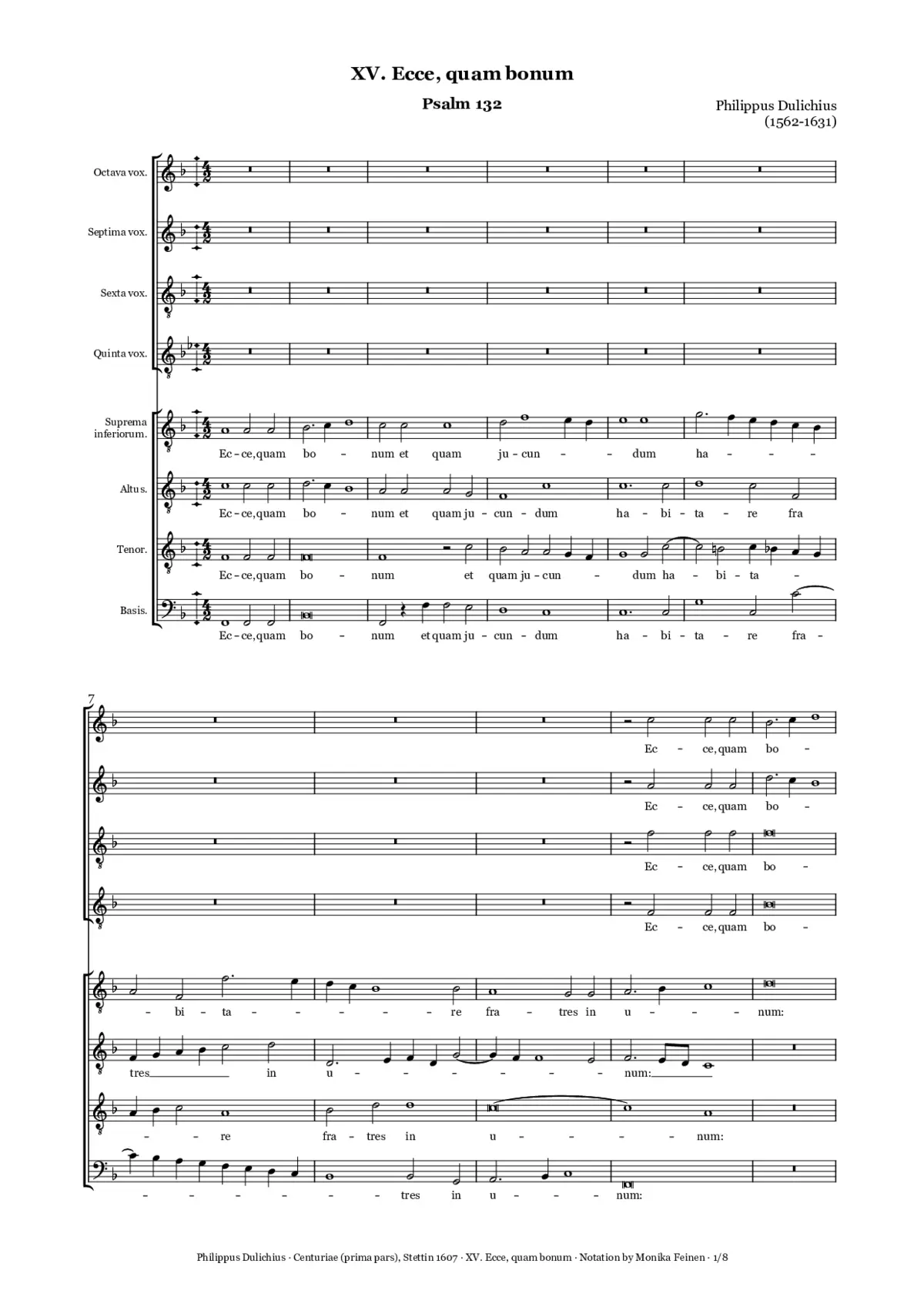 Ecce quam bonum - Page 1