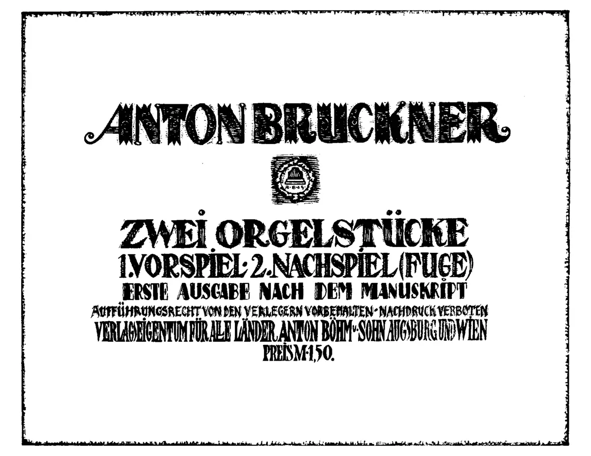 2 Orgelstücke - Page 1
