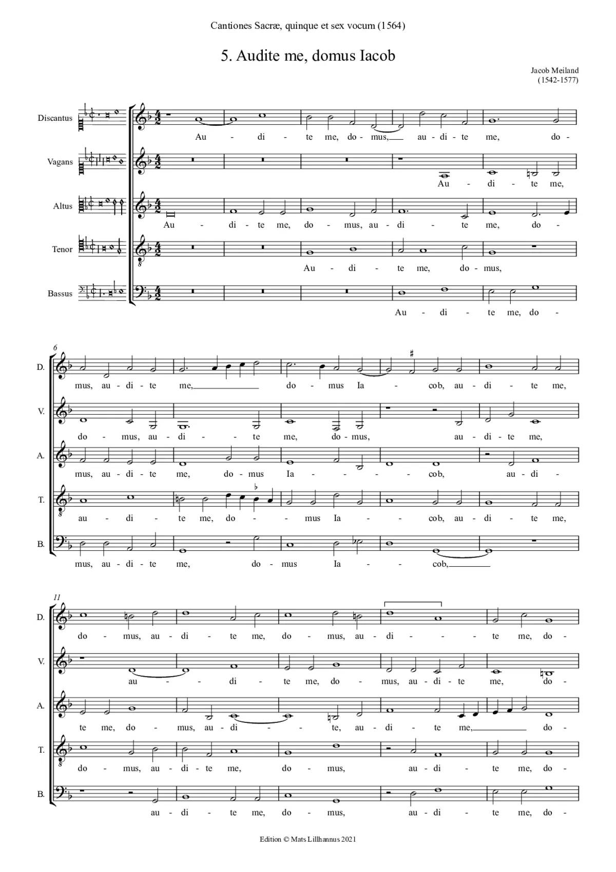 Audite me domus Iacob - Page 1