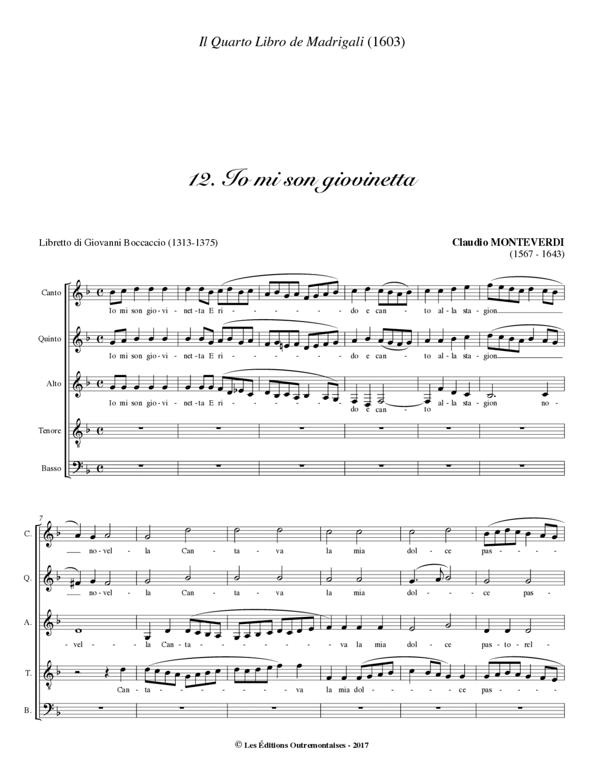 Io mi son giovinetta - Page 1