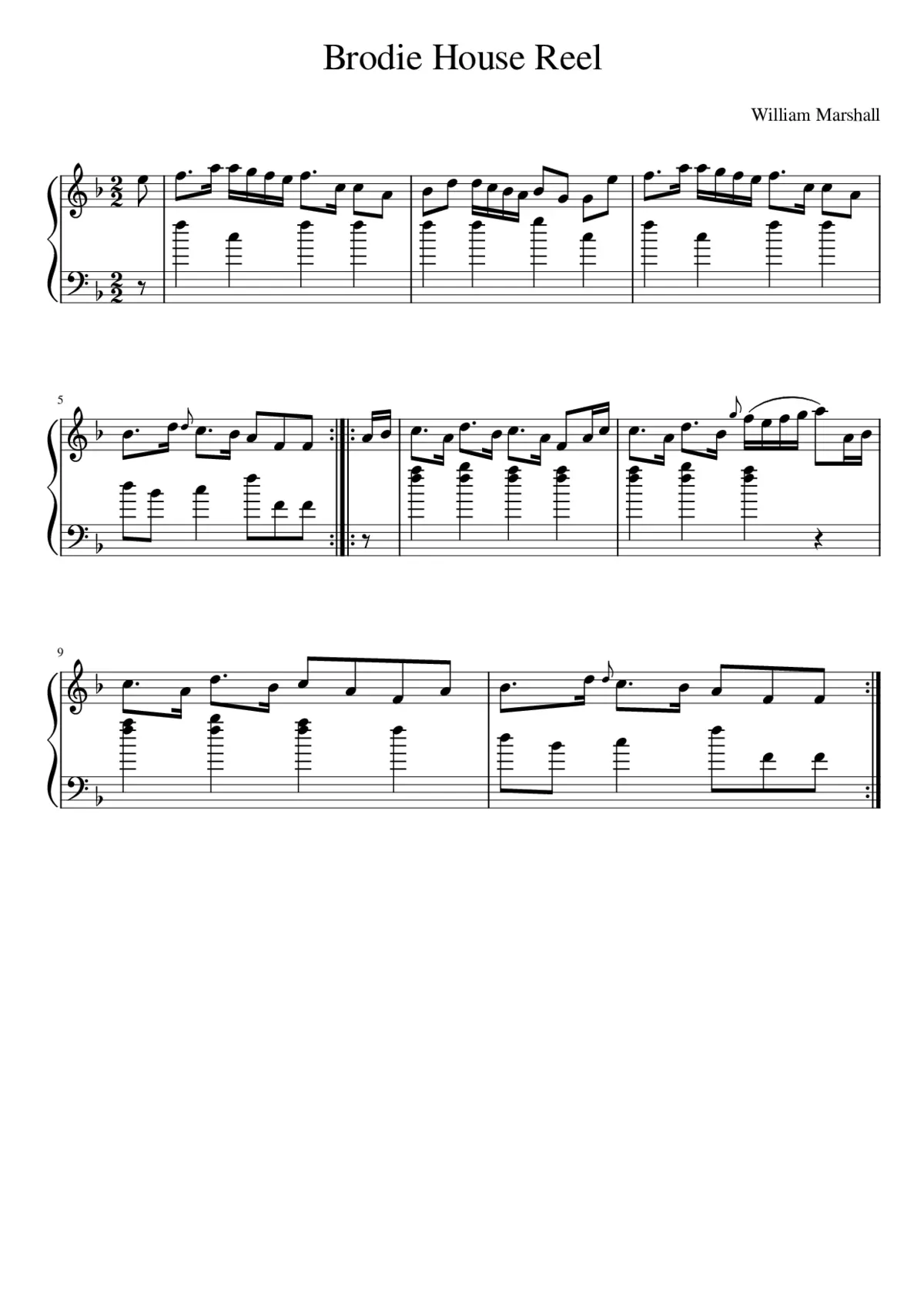 Brodie House Reel - Page 1