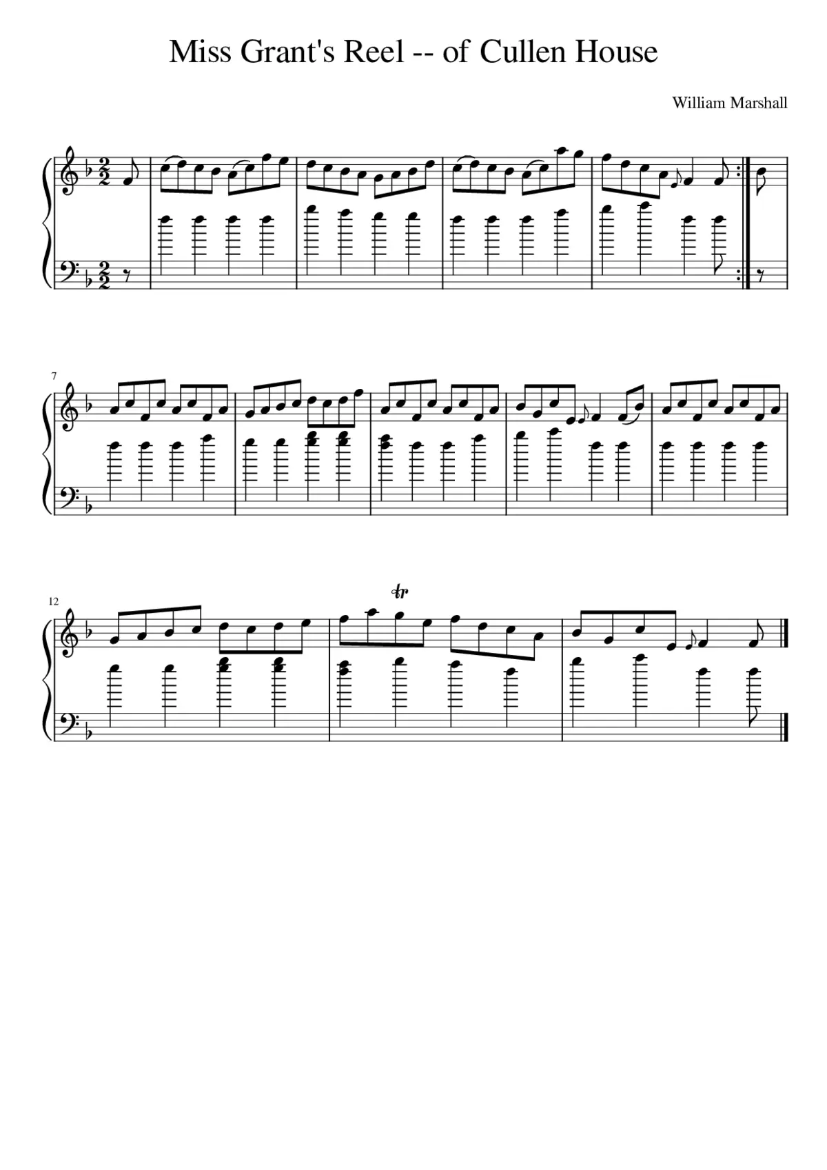 Miss Grant's Reel -- of Cullen House - Page 1