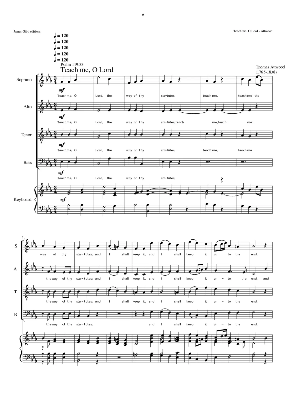 Teach Me O Lord - Page 1