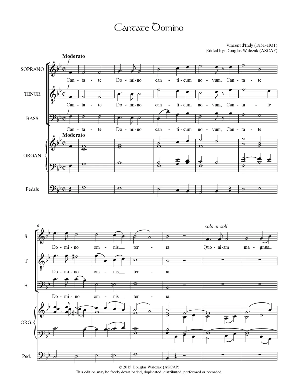Cantate Domino, Op. 22 - Page 1