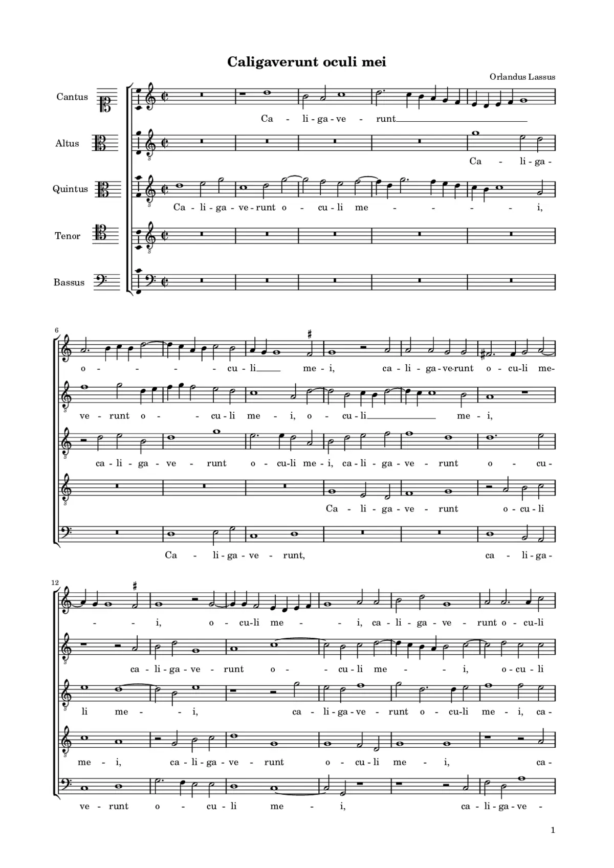 Caligaverunt oculi mei - Page 1