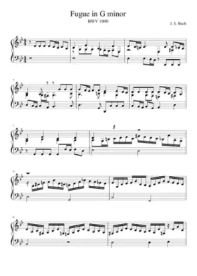 Fugue in G minor BWV 1000