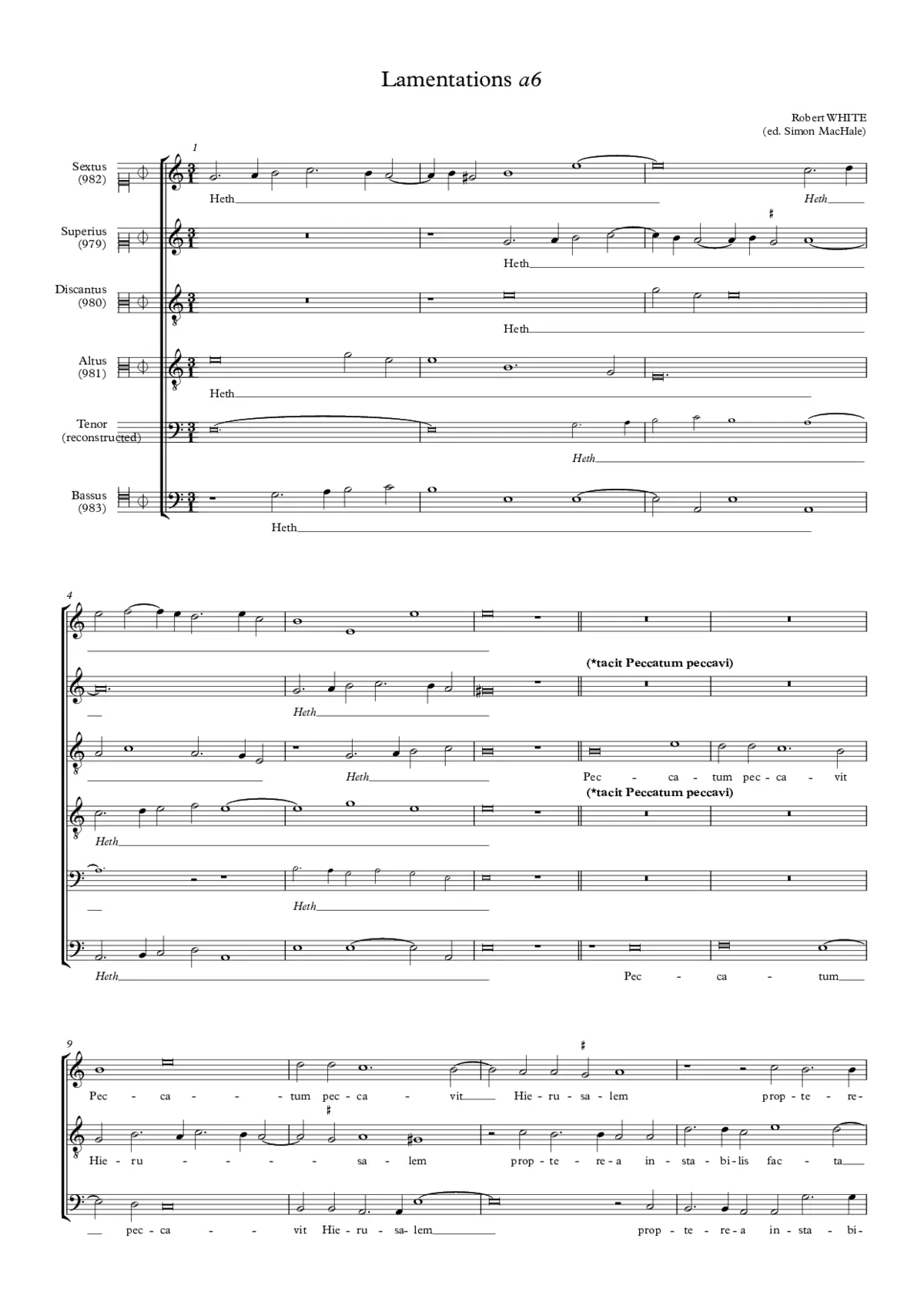 Lamentations a 6 - Page 1