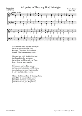 All praise to Thee, my God, this night