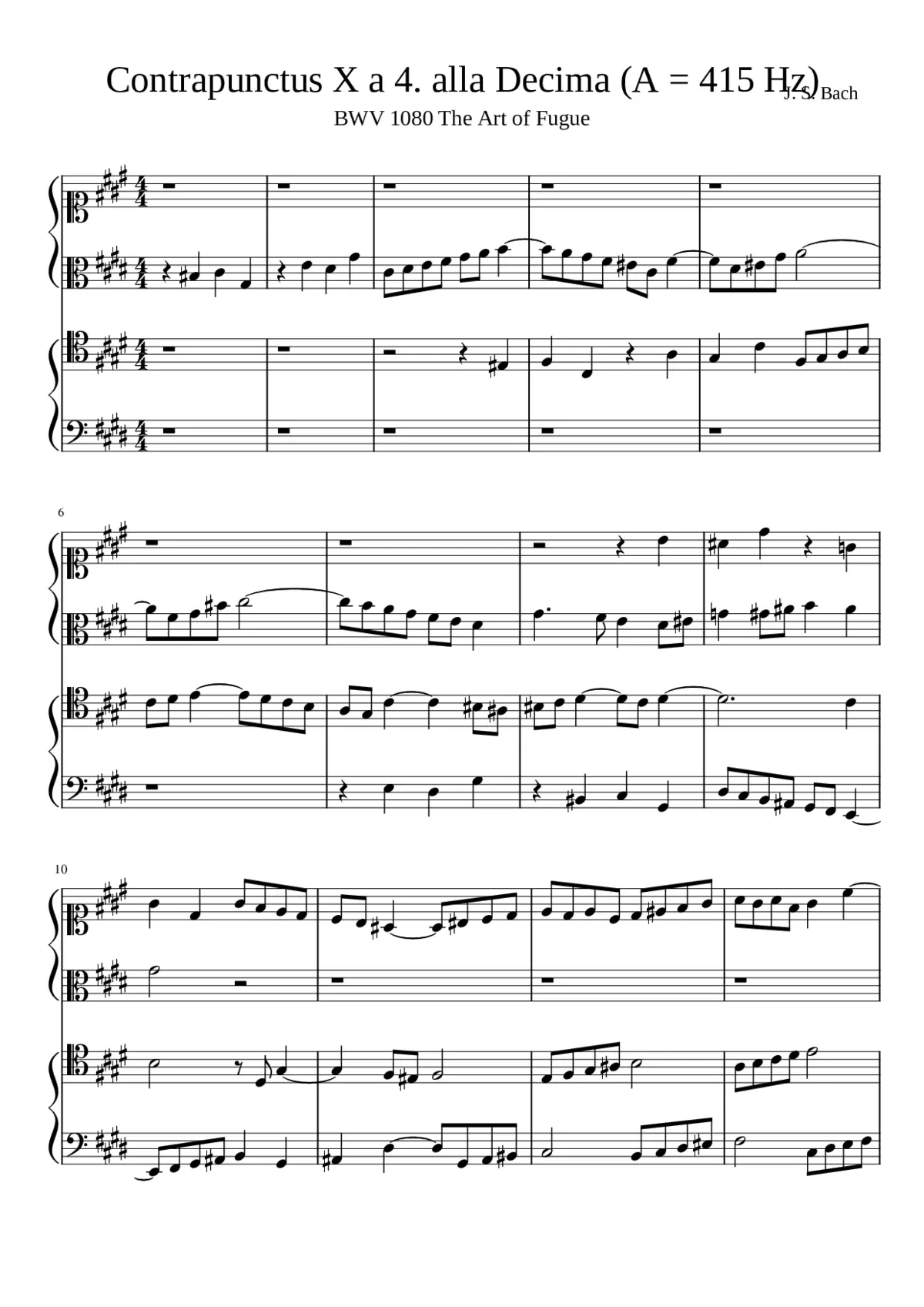 Die Kunst der Fuge BWV 1080 - Page 1