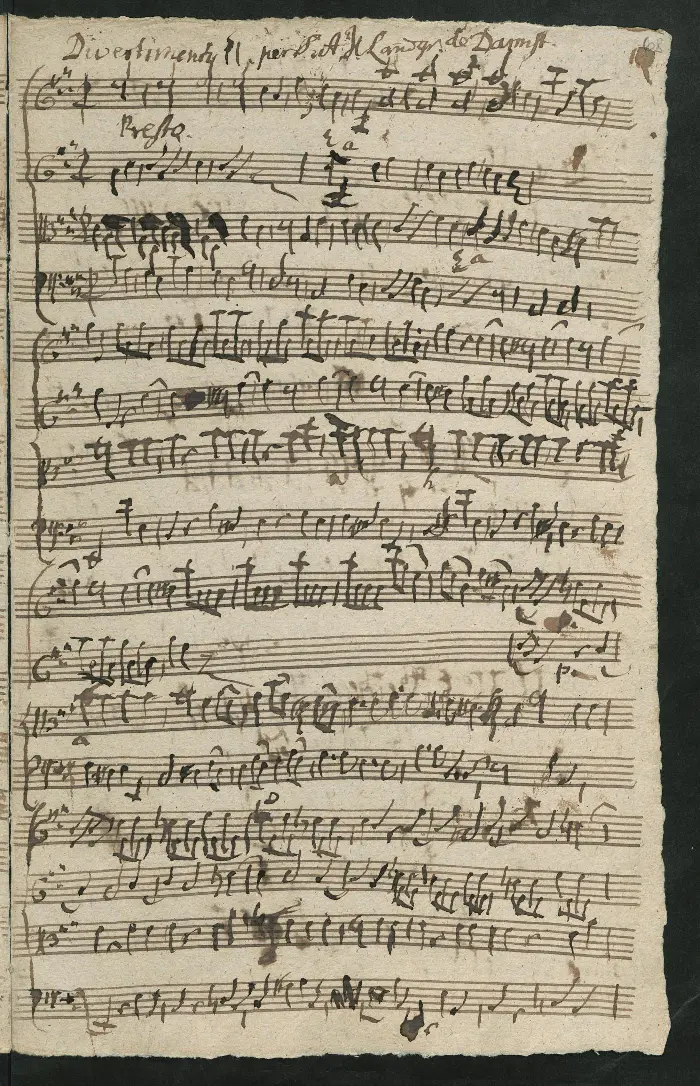 Divertimento in A major - Page 1