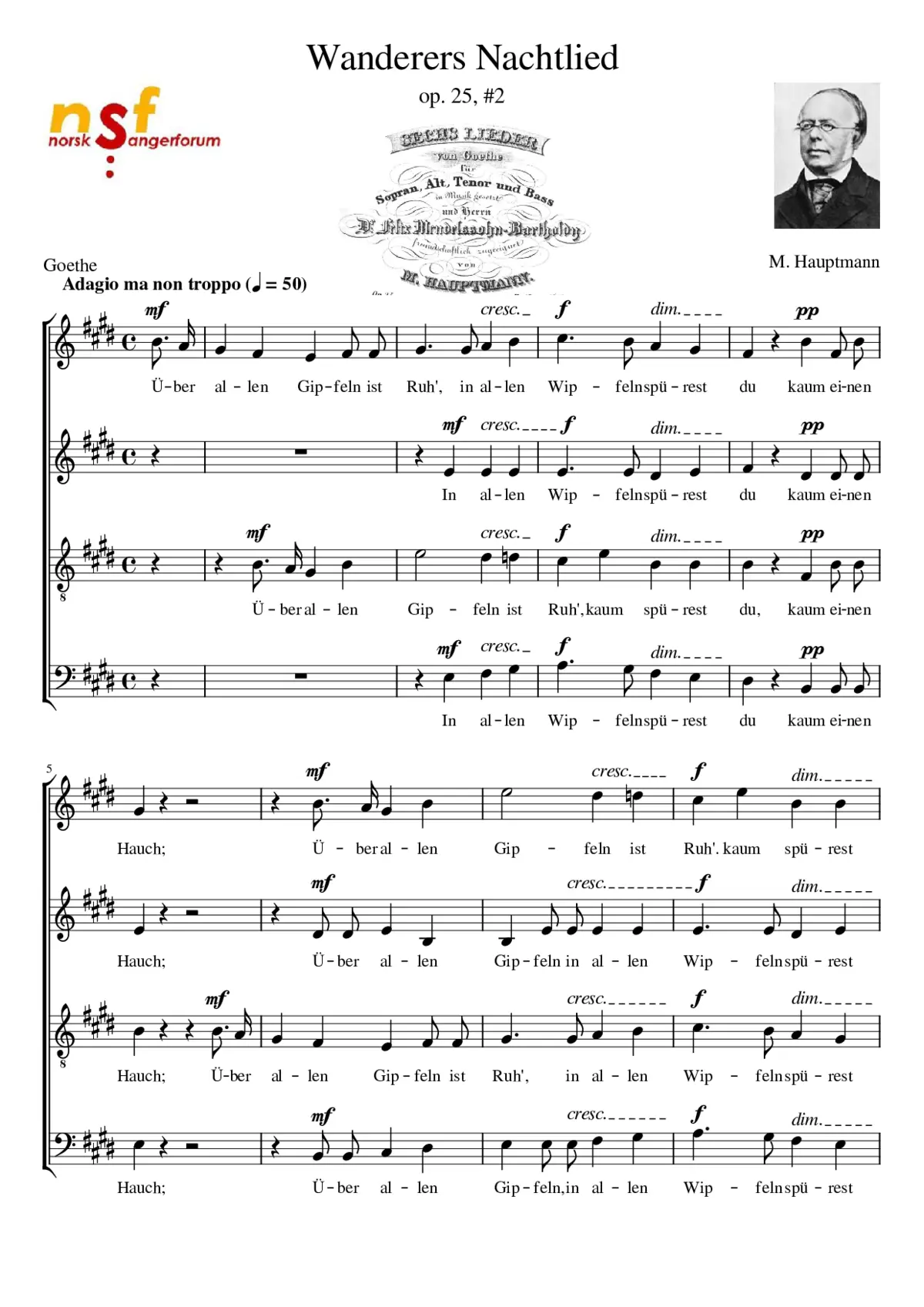 Wanderers Nachtlied - Page 1