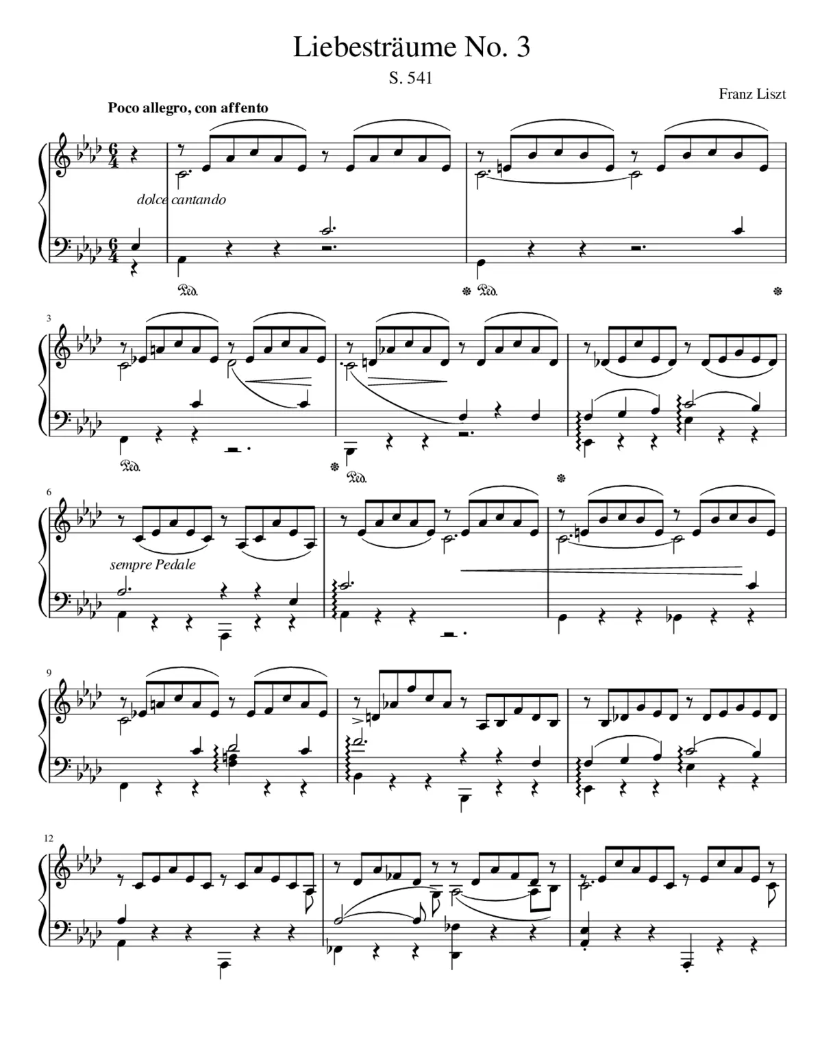 Liebesträume S.541 - Page 1