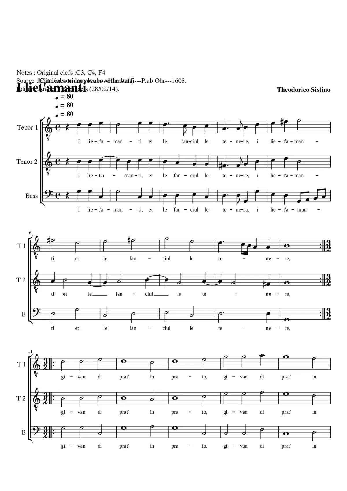 I liet' amanti - Page 1