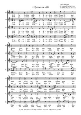 O Jesulein süß, BWV 493
