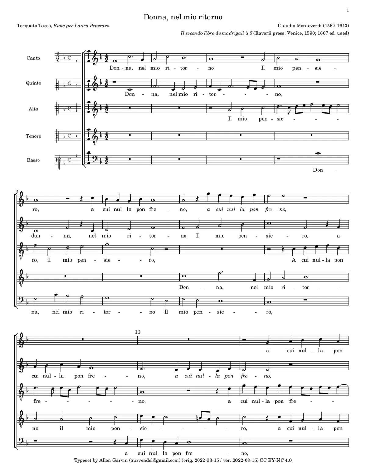 Donna nel mio ritorno - Page 1